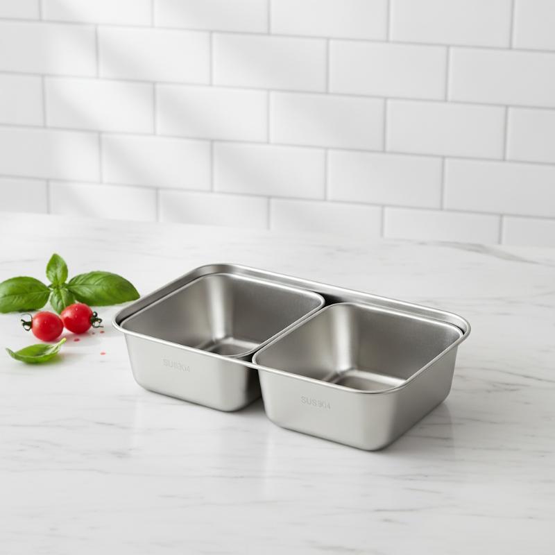 Meal Prep Easy - НОВИНКА: 12/3 шт. подносов из нержавеющей
