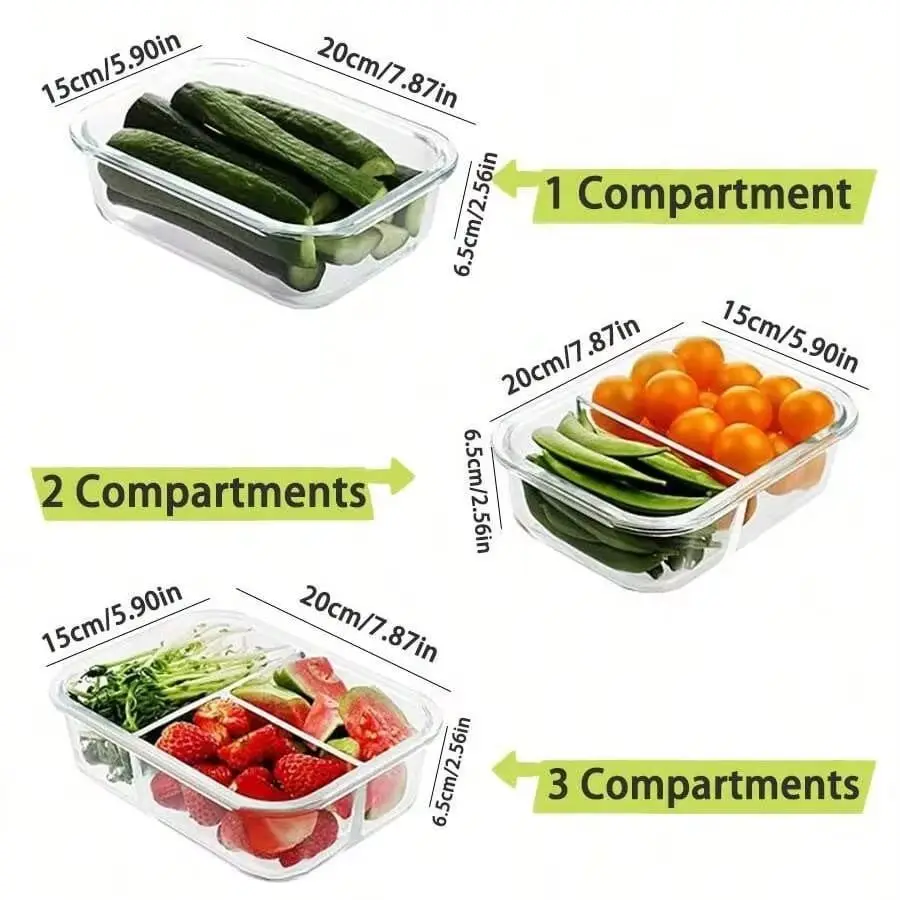 Meal Prep Glass - Стеклянный контейнер для хранения продуктов с