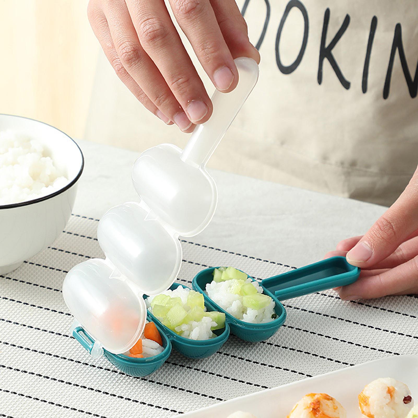 Форма для онигири на 3 ячейки, – обзор и цена Rice Ball Mold