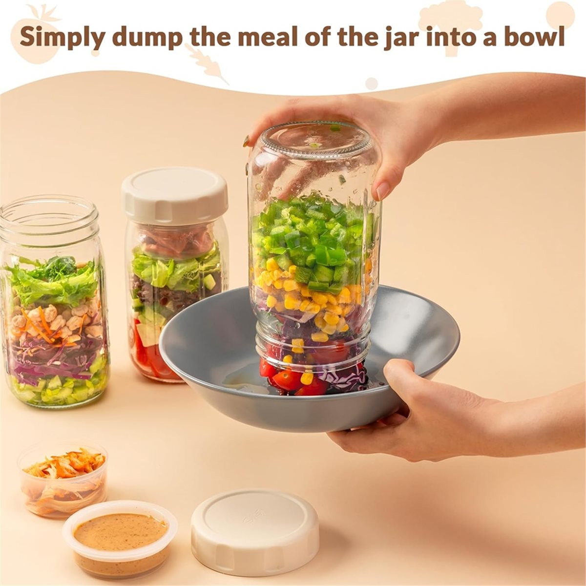 Набор из 4 стеклянных банок дл – обзор и цена Meal Prep Glass